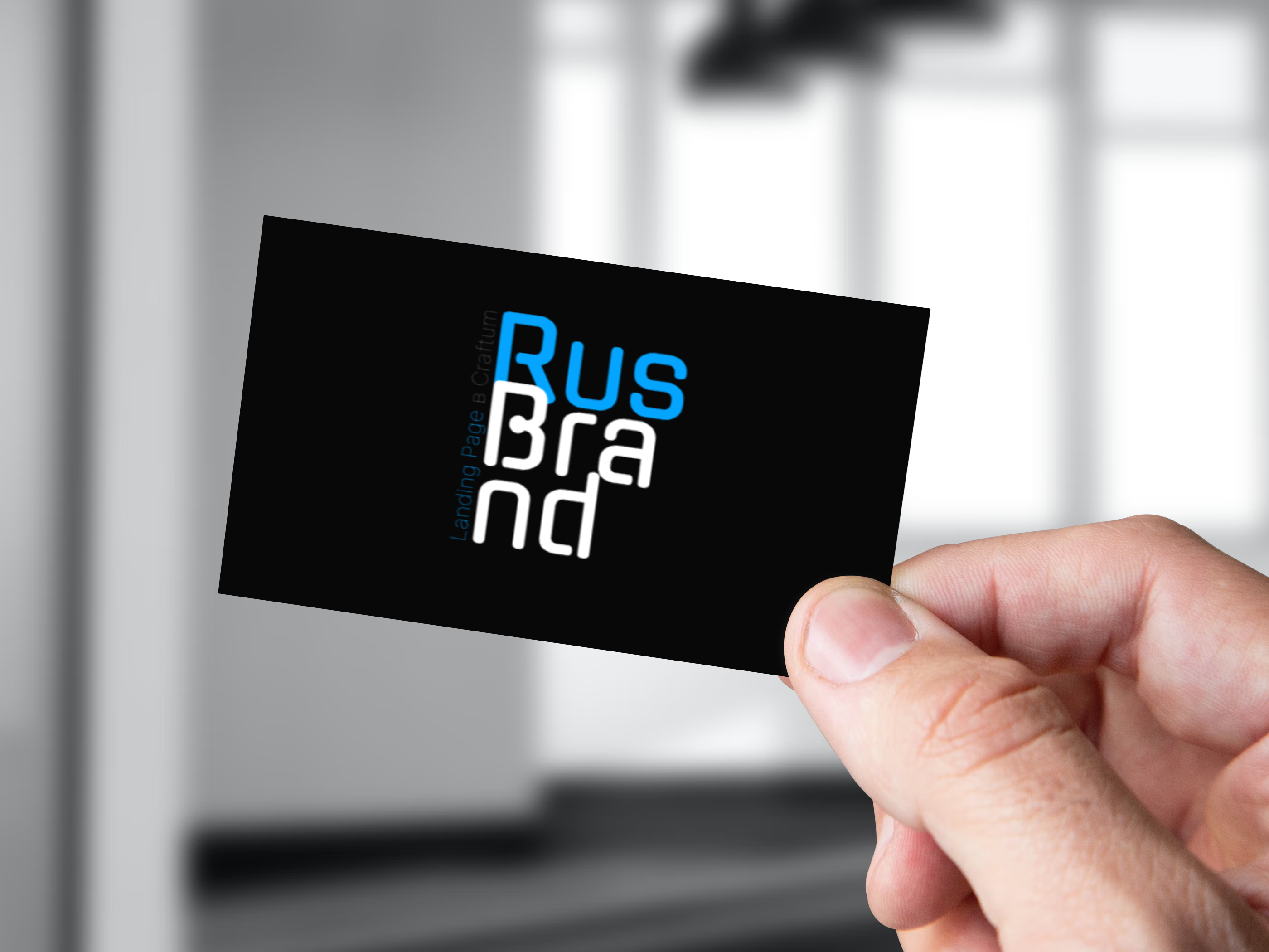 hand holding business card mockup